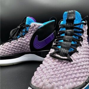 Nike AlphaDunk “Flight Huarache” Purple Blue Black Size 7 men’s or 8.5 women’s